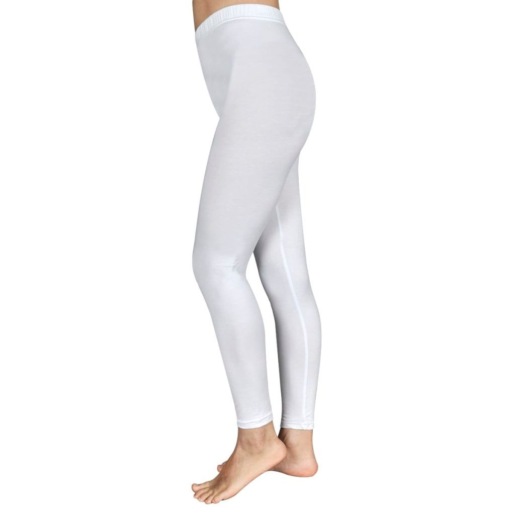 2 pcs Girls Leggings 110/116 White